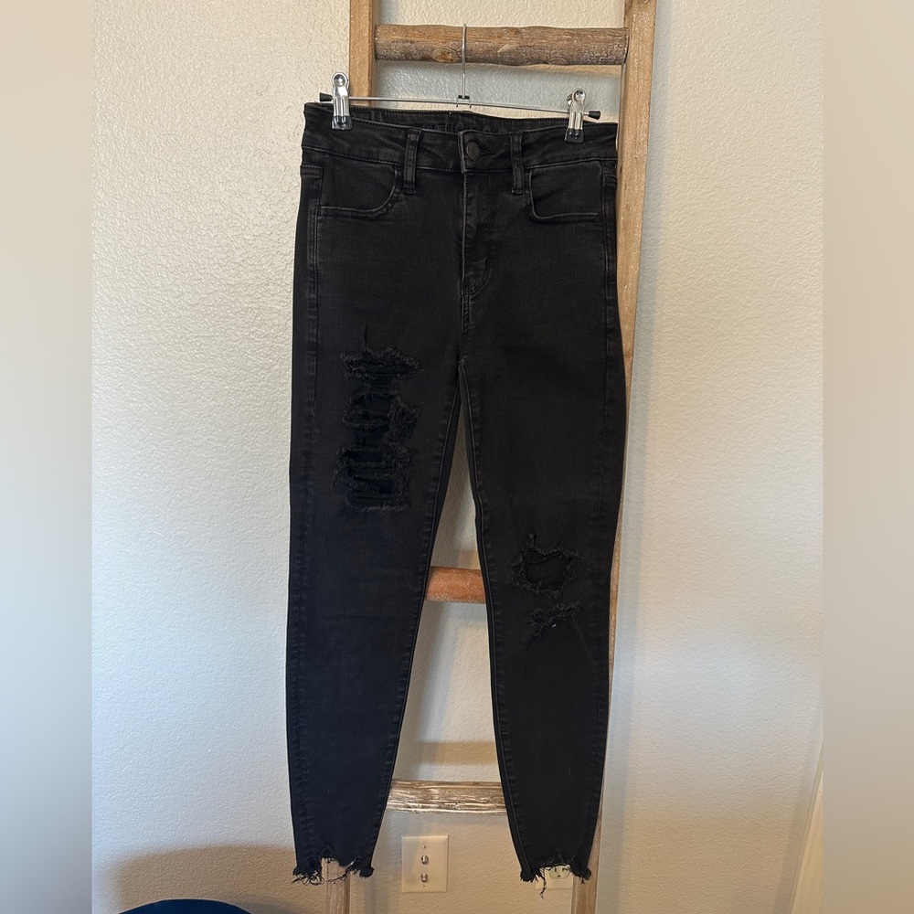 American Eagle “next level stretch” ripped jeans